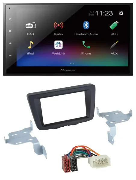 Pioneer USB Bluetooth DAB 2DIN MP3 Autoradio für Suzuki Baleno EW ab 2016