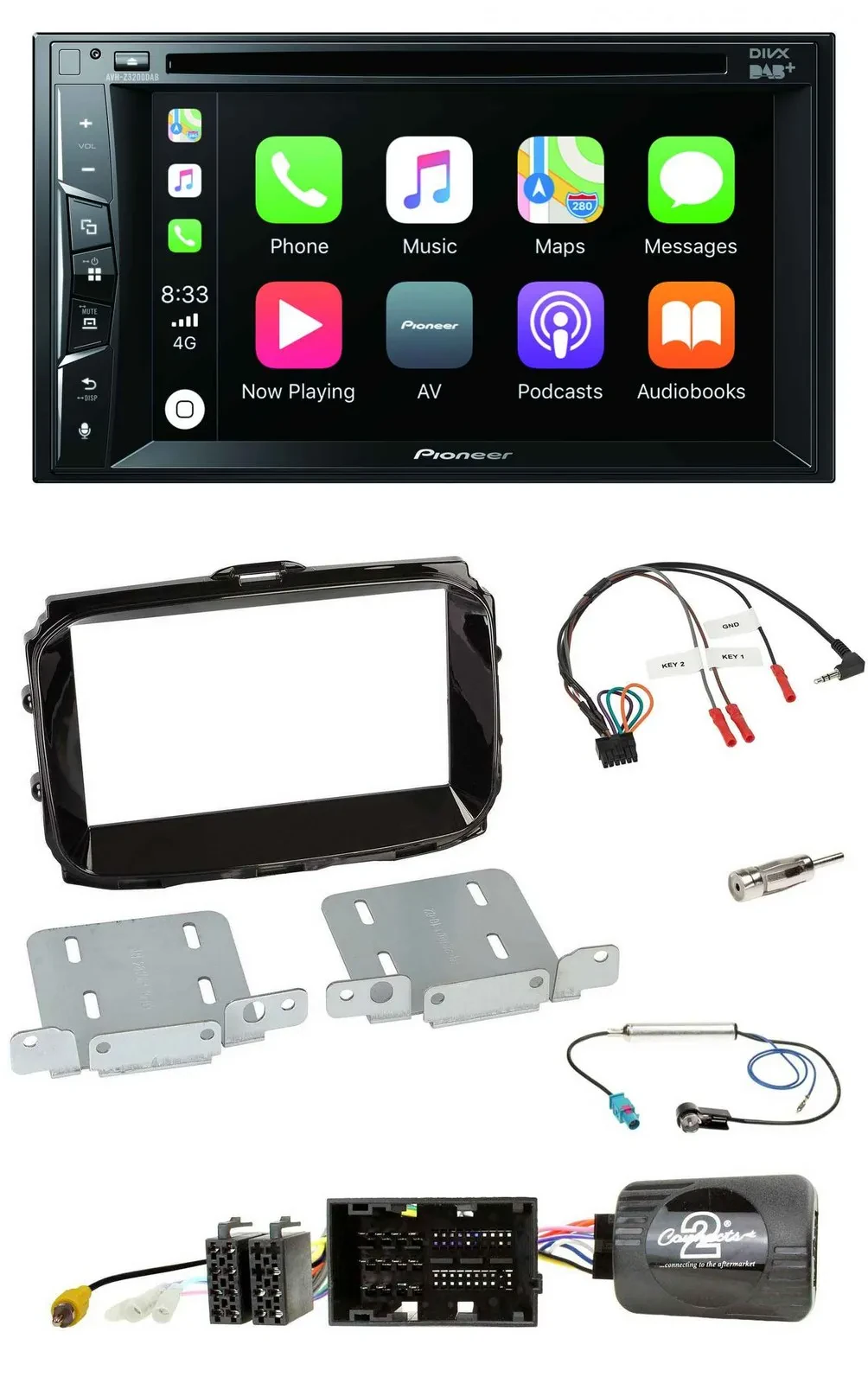 Автомагнитола Pioneer 2 DIN USB DVD Bluetooth DAB для Alfa Romeo Giulietta