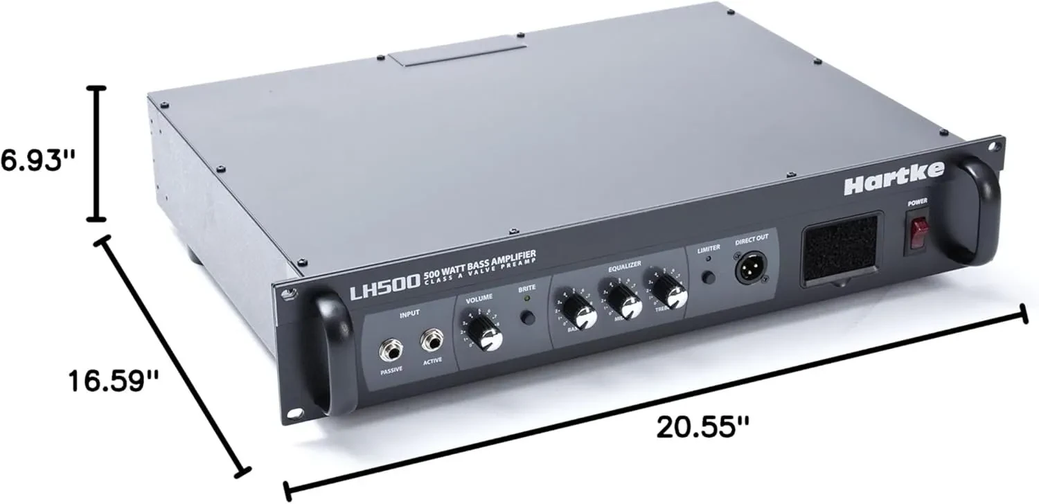 Б/У Голова басового усилителя Hartke LH500 500W, для рэкового монтажа