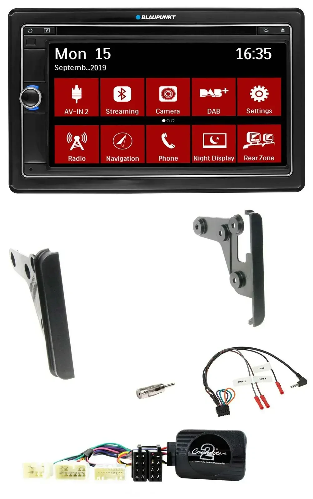 Blaupunkt 2DIN USB DAB Lenkrad Bluetooth TMC Navigation für Toyota FJ ab 2007