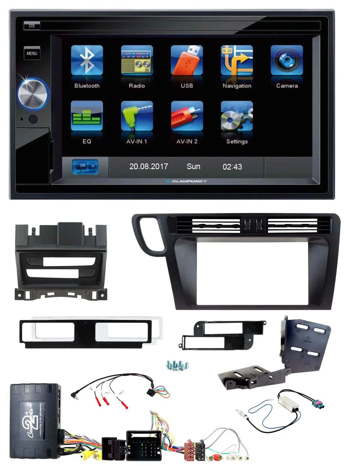 Blaupunkt SD Bluetooth 2DIN MP3 USB Lenkrad Autoradio für Audi Q5 08-17 8R Infoa