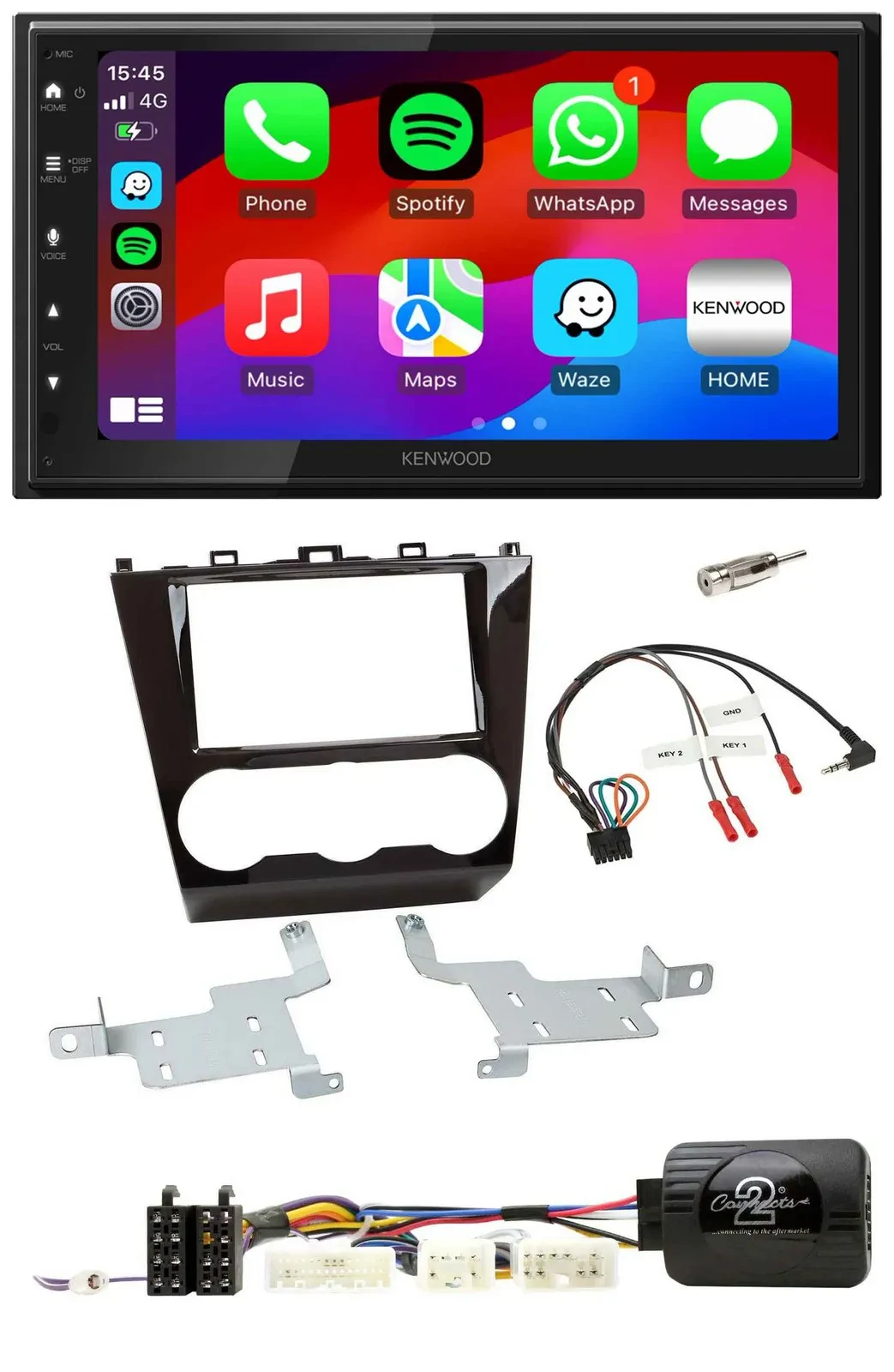 Kenwood Lenkrad USB DAB 2DIN Bluetooth Autoradio für Subaru Forester ab 2015