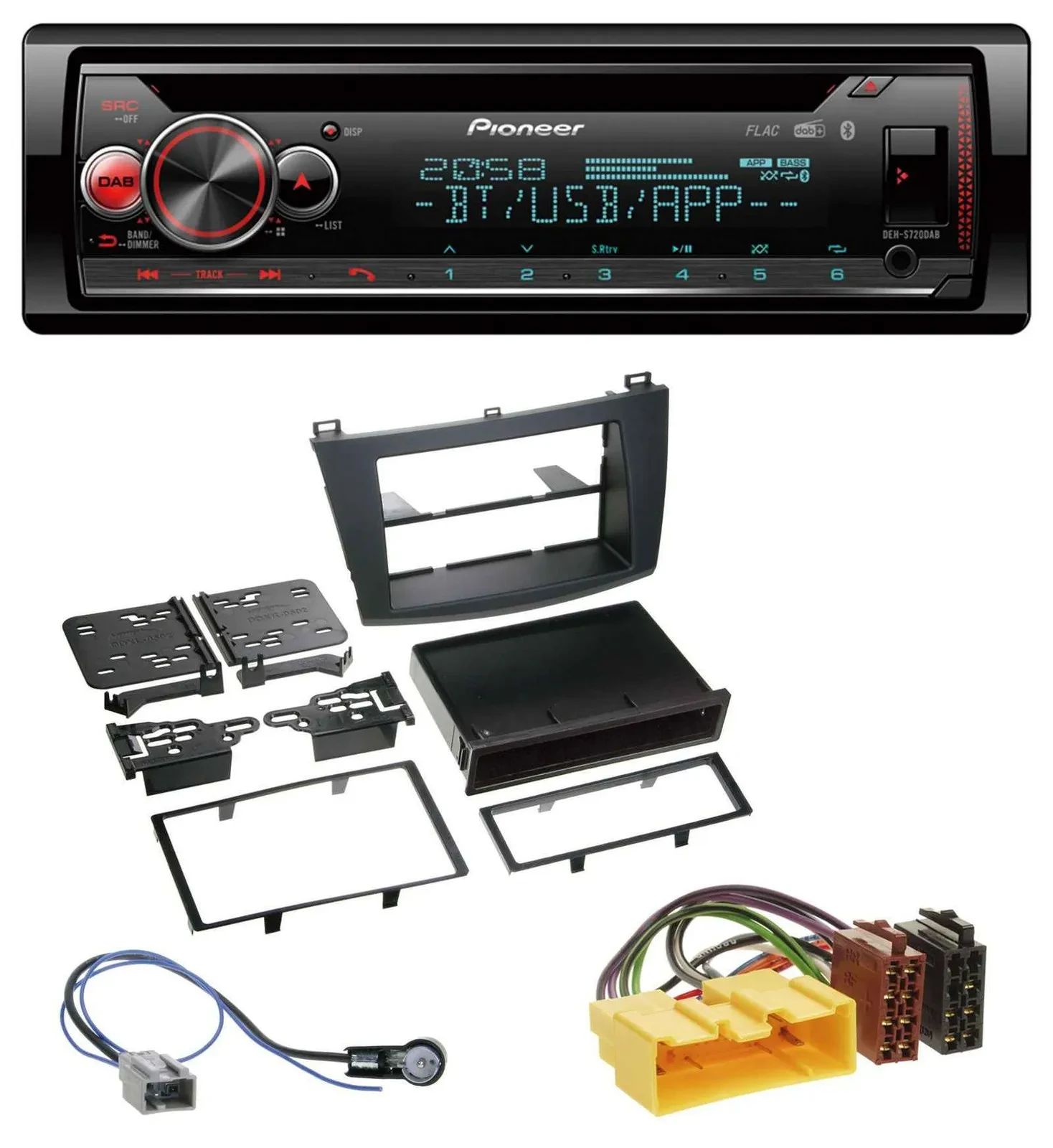 Автомагнитола для Mazda 3 (с 2009) Pioneer MP3, DAB, CD, Bluetooth, USB