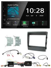 Kenwood Bluetooth Lenkrad DAB USB 2DIN Autoradio für Porsche Panamera 2009-2016