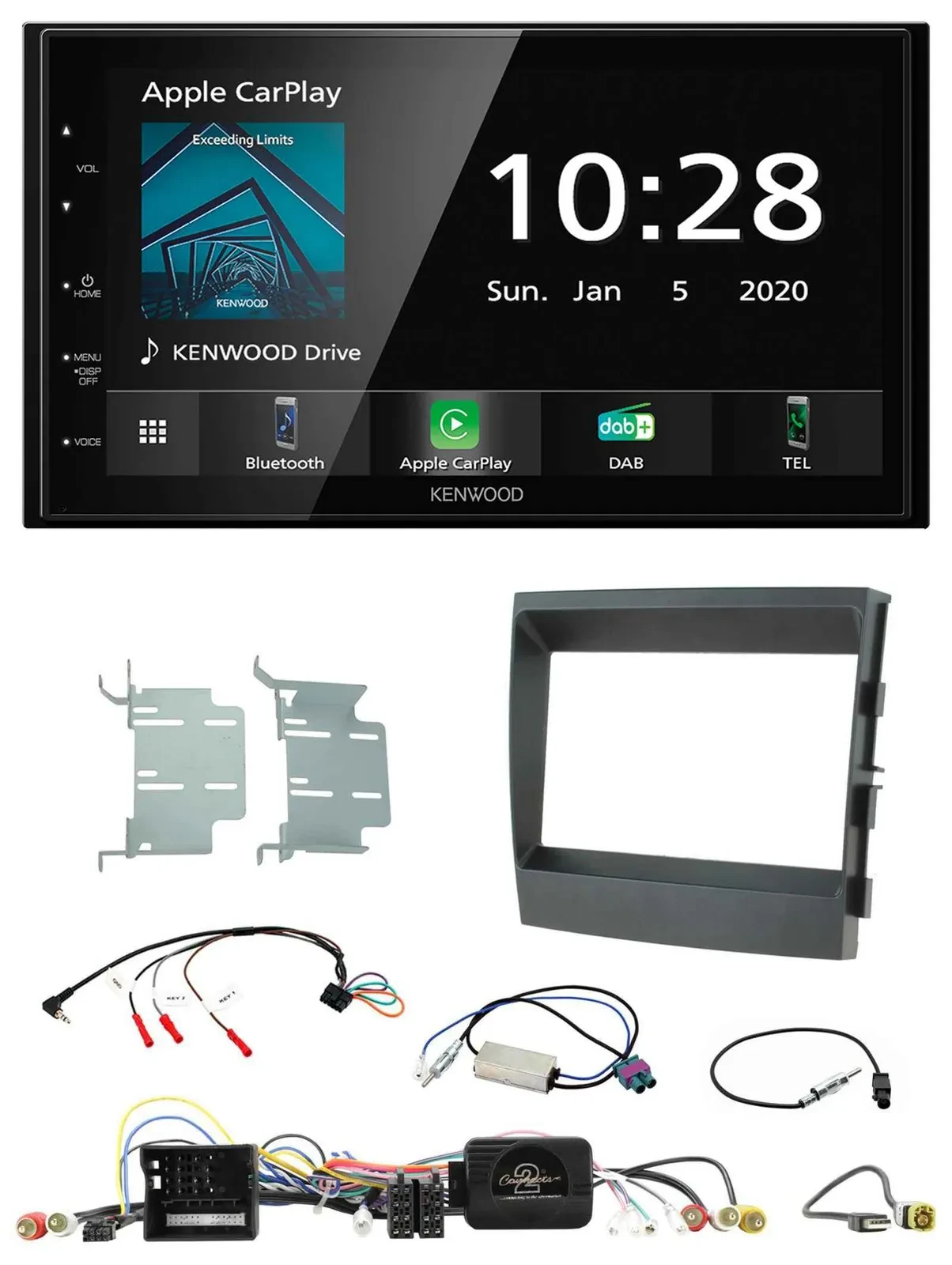 Kenwood Bluetooth Lenkrad DAB USB 2DIN Autoradio für Porsche Panamera 2009-2016