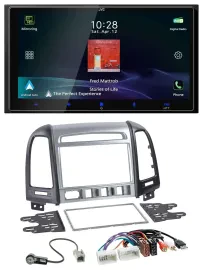 JVC USB Bluetooth 2DIN DAB MP3 Autoradio für Hyundai Santa Fe AUX USB 4 Schalter