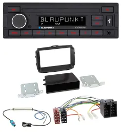 Blaupunkt MP3 AUX USB 1DIN Autoradio für Alfa Romeo Giulietta 2013-2021 ISO