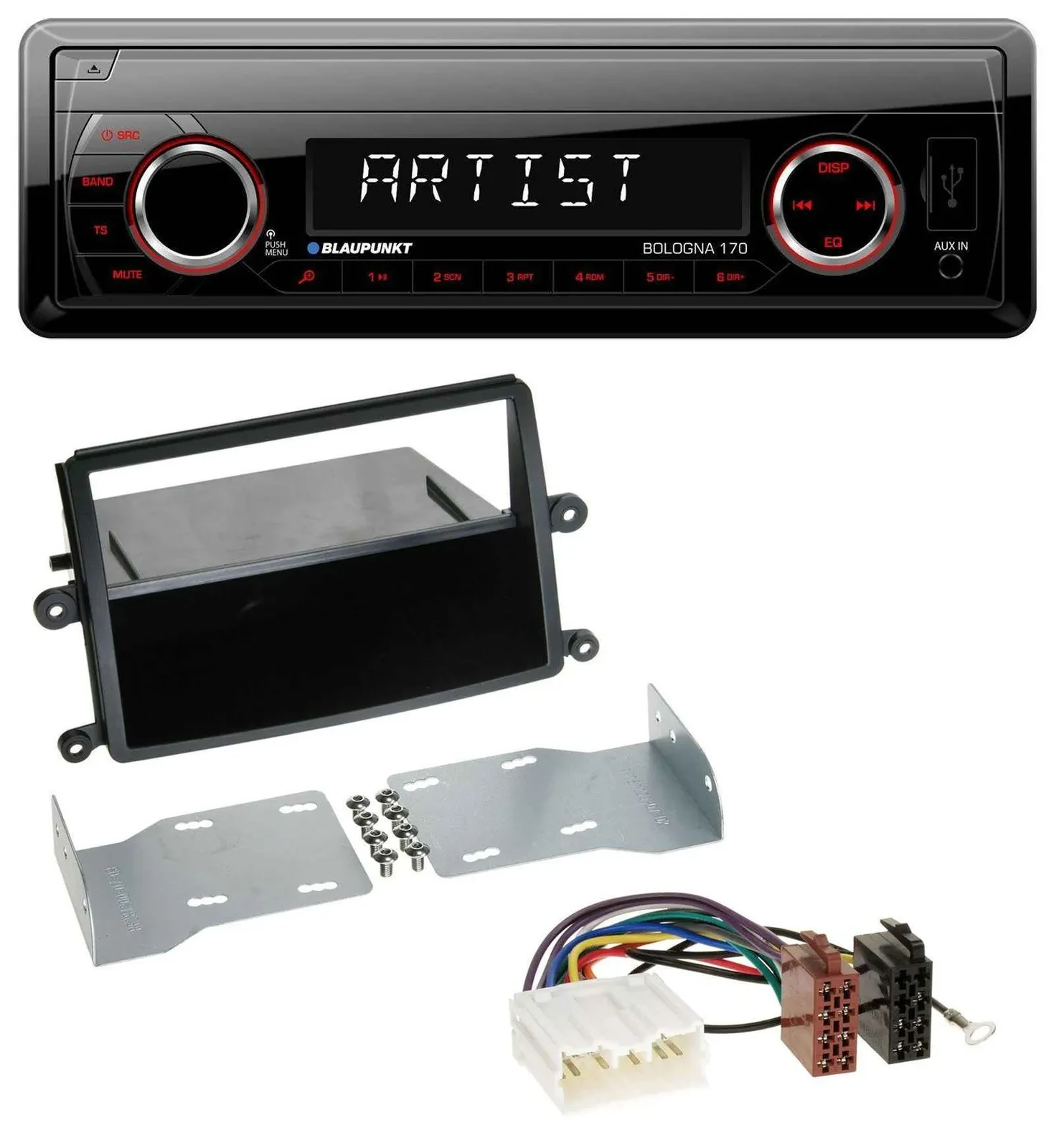 Blaupunkt SD USB 1DIN MP3 AUX Autoradio für Mitsubishi L200 (KAOT, ab 2006)