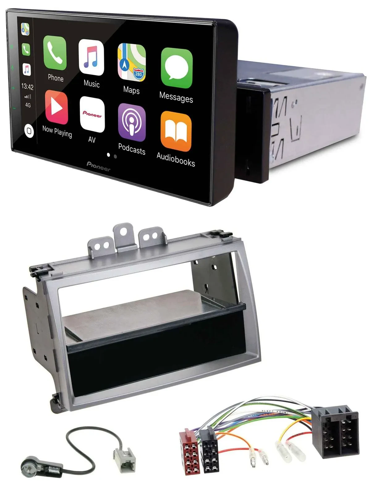 Pioneer Bluetooth MP3 DAB USB Autoradio für Hyundai i20 (08-11) Ablagefach