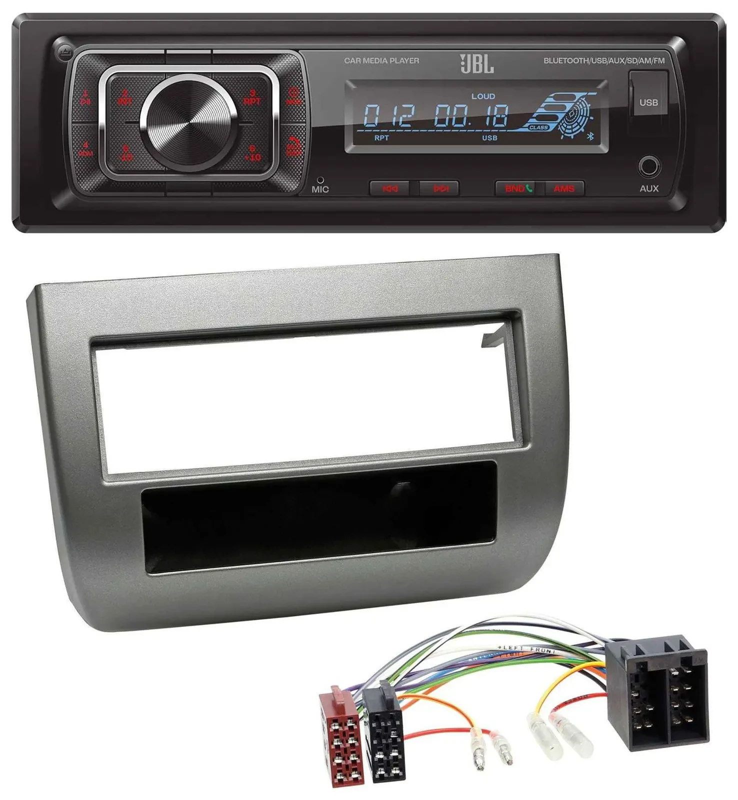JBL SD AUX MP3 USB Bluetooth Autoradio für Lancia Y (843 03-11) anthrazit