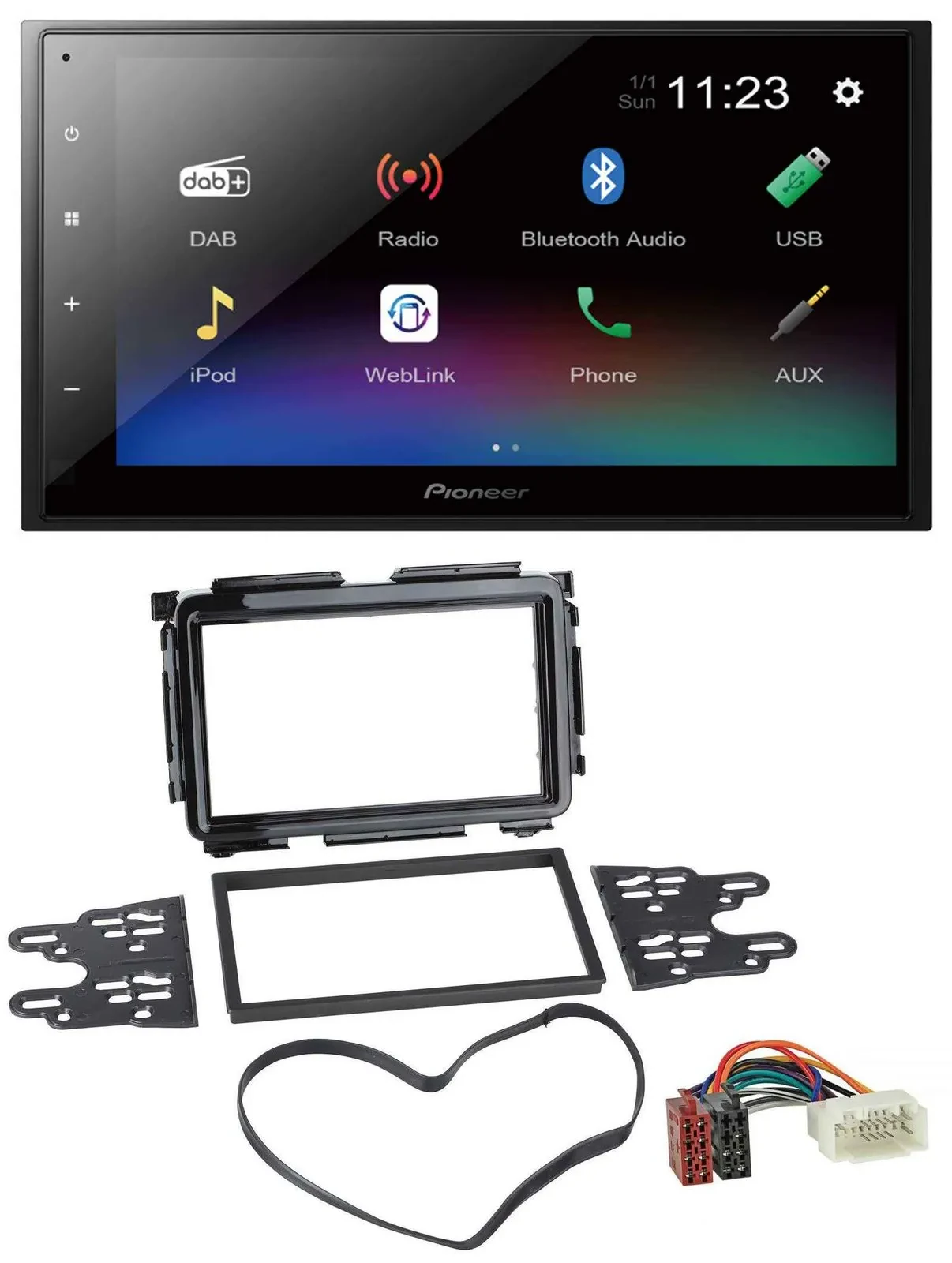 Pioneer USB Bluetooth DAB 2DIN MP3 Autoradio für Honda HR-V (RU, ab 2015)