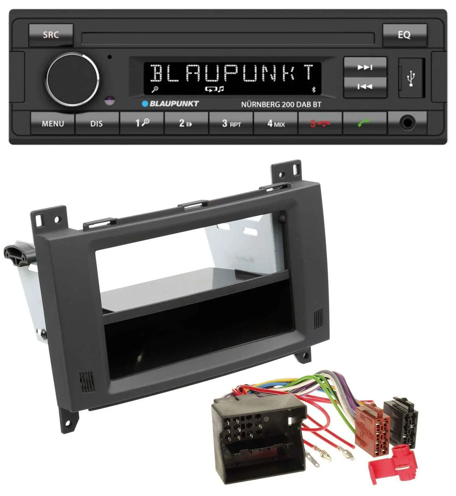 Blaupunkt USB DAB MP3 Bluetooth Autoradio für Mercedes A- B-Klasse Vito rubberto