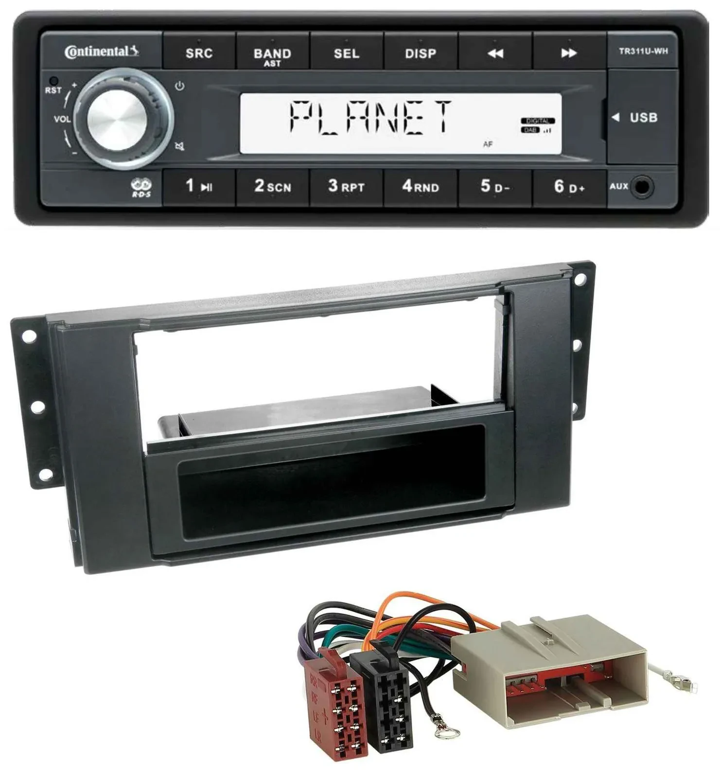 Continental USB MP3 AUX 1DIN Autoradio für Landrover Freelander (2006)