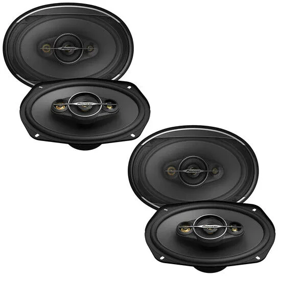 (2-Pairs) Pioneer TS-A6961F 360W RMS 6x9" 4-way Coaxial Car Speakers