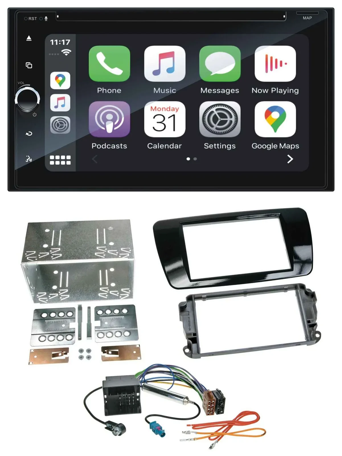 Blaupunkt 2DIN Bluetooth DAB USB DVD MP3 Autoradio für Seat Ibiza ab 08 Klavierl