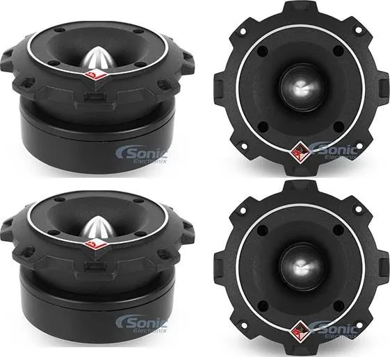 4 Rockford Fosgate PP4-T 400W 1.5" Heavy Duty Bullet Speaker Tweeters Bundle