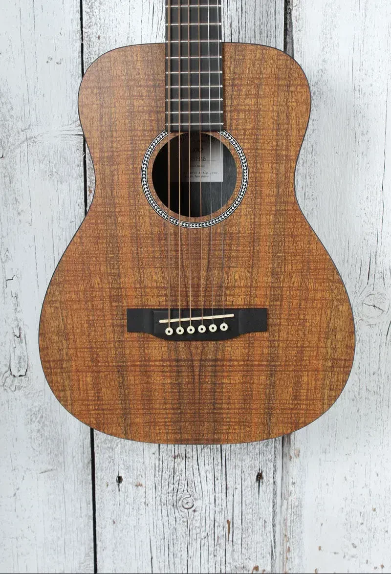 Martin LXK2 Koa Pattern Little Martin Acoustic Guitar Travel Guitar with Gig Bag
