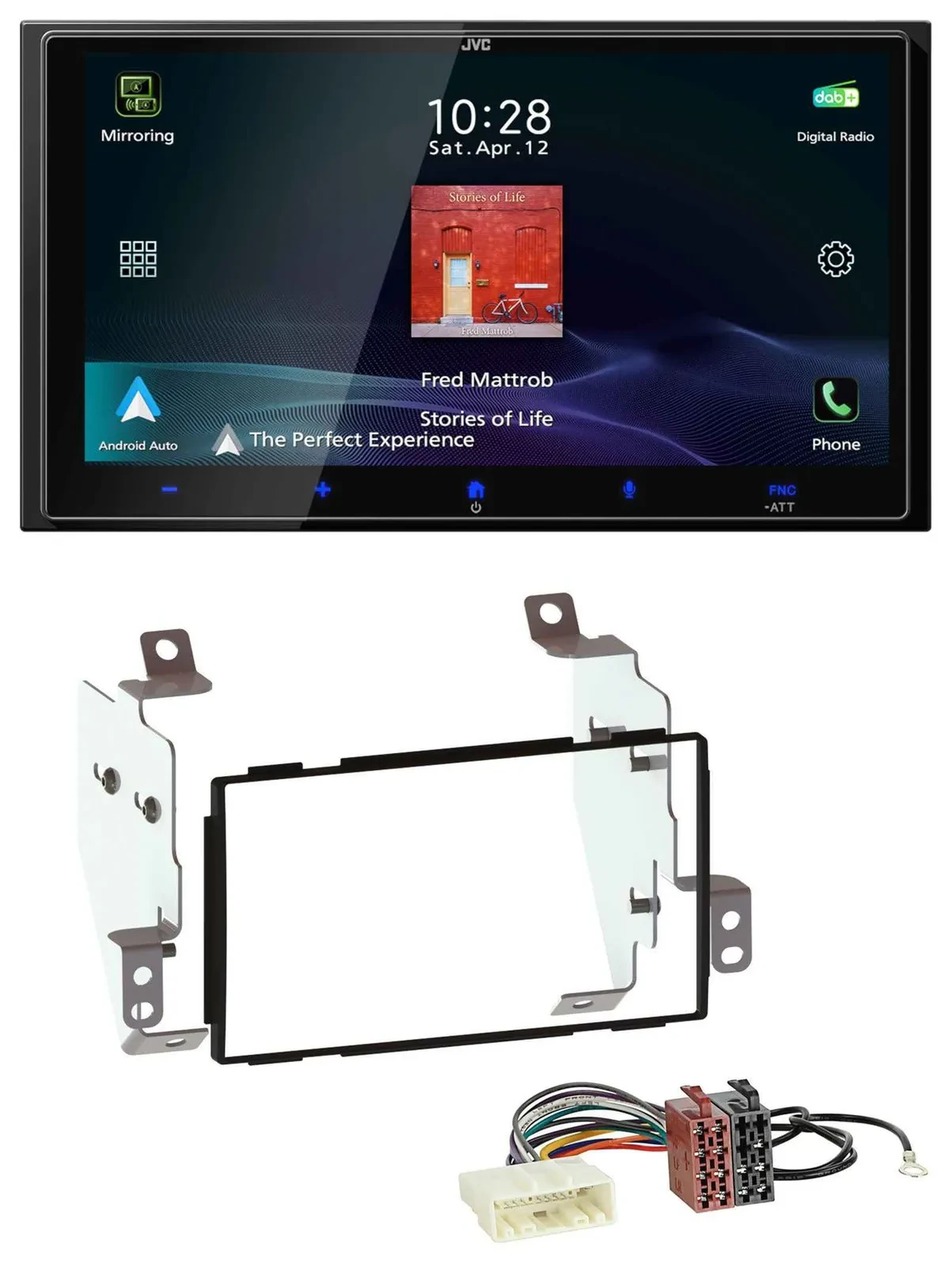 Автомагнитола для Nissan Note (2005–2013) JVC 2 DIN, USB, Bluetooth, DAB, MP3