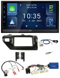 JVC DAB Bluetooth Lenkrad USB 2DIN Autoradio für Toyota Hilux 2015-2020