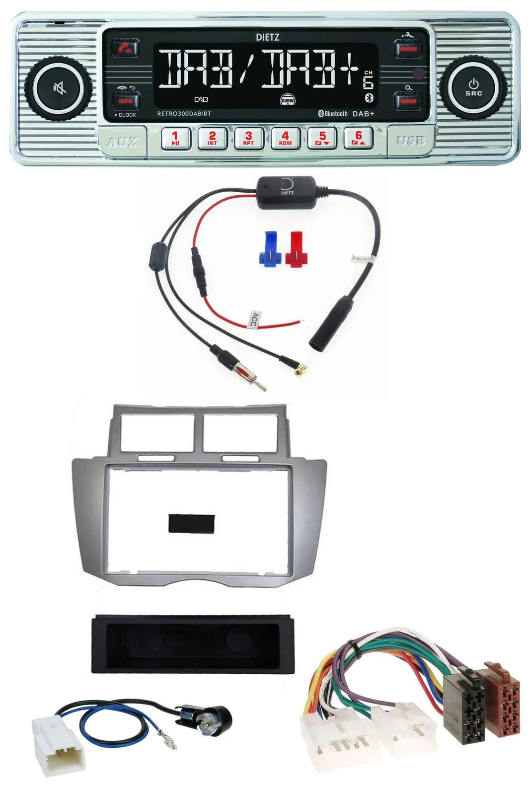 Dietz DAB USB MP3 Bluetooth Autoradio für Toyota Yaris (2007-2011)