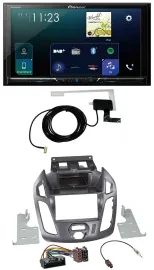Pioneer 2DIN DAB USB MP3 Bluetooth Autoradio für Ford Transit ohne Display 2012-