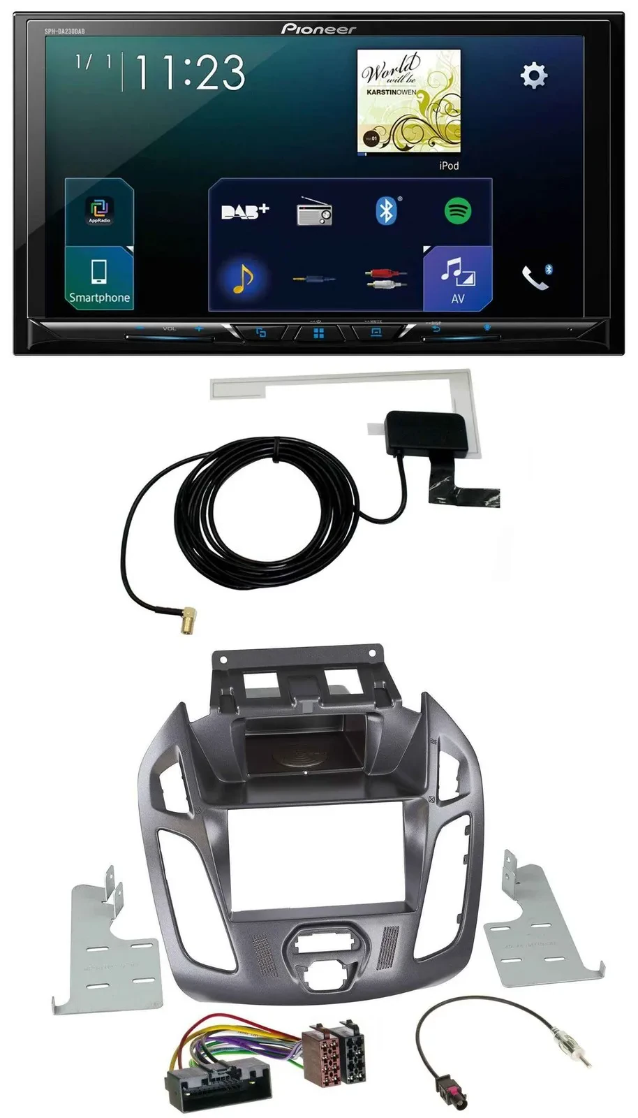 Pioneer 2DIN DAB USB MP3 Bluetooth Autoradio für Ford Transit ohne Display 2012-