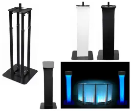 (1) Rockville Black Adjustable Totem Stand For Mackie Freeplay Speaker