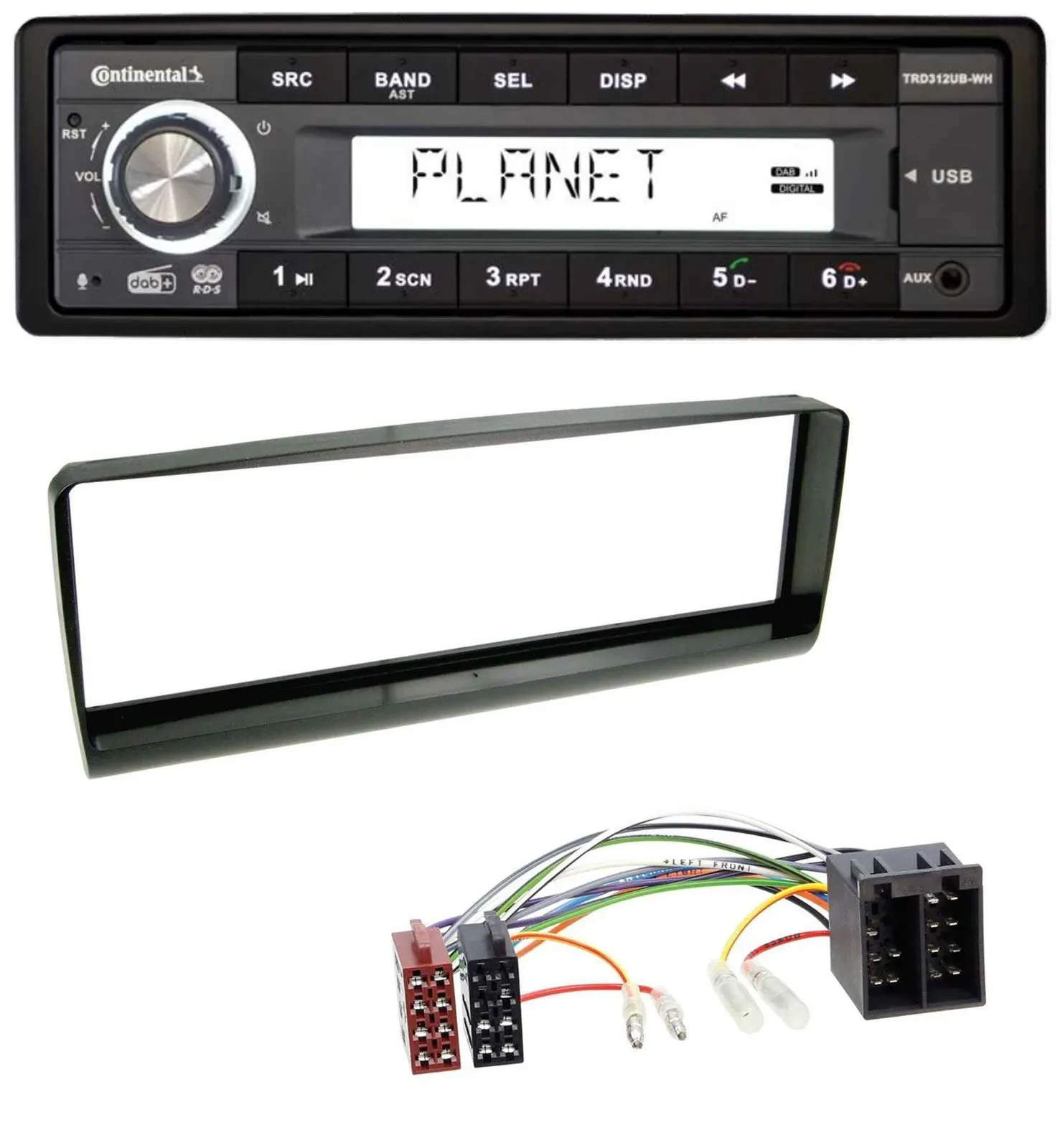 Автомагнитола для Alfa Romeo 156 (1997–2001) Continental 1-DIN, USB, AUX, DAB, MP3