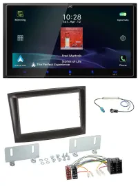 Автомагнитола для Fiat Doblo (с 2015) JVC 2DIN Bluetooth USB DAB MP3 черная