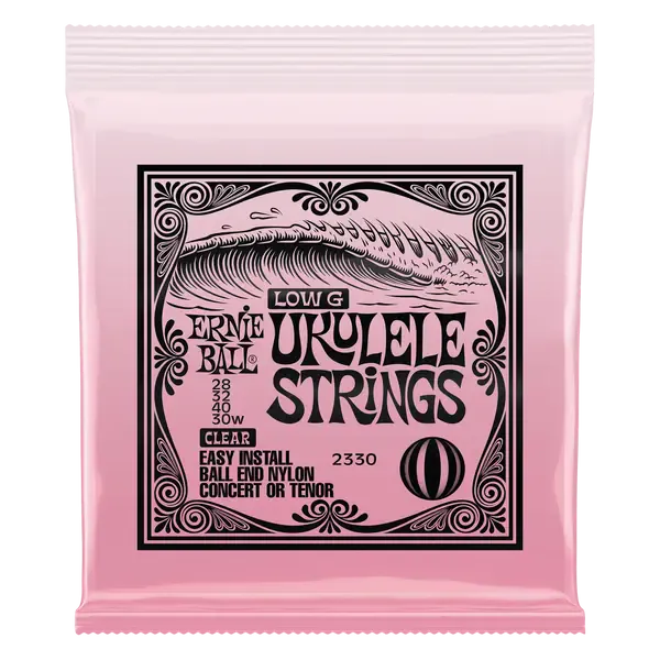 Струны для укулеле ERNIE BALL 2330 Ball end Clear Nylon Wound G