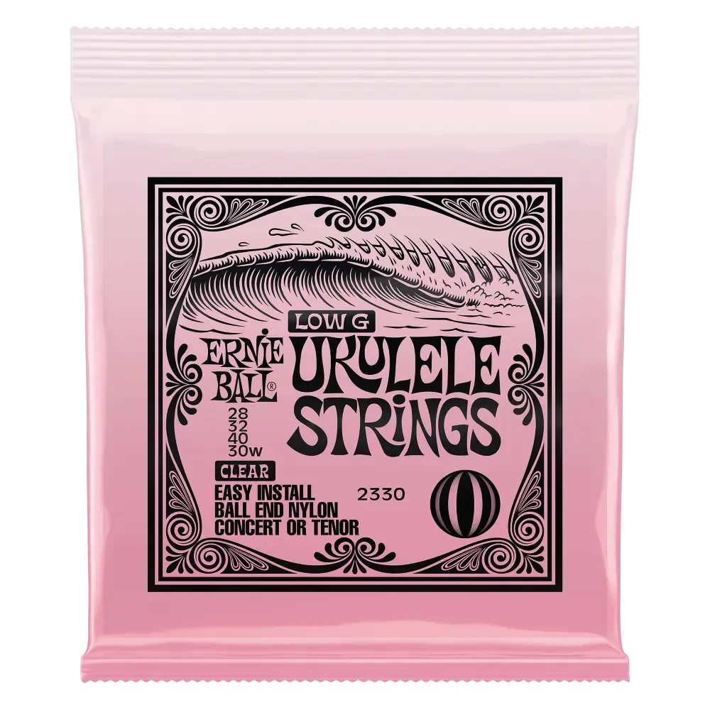 Струны для укулеле ERNIE BALL 2330 Ball end Clear Nylon Wound G