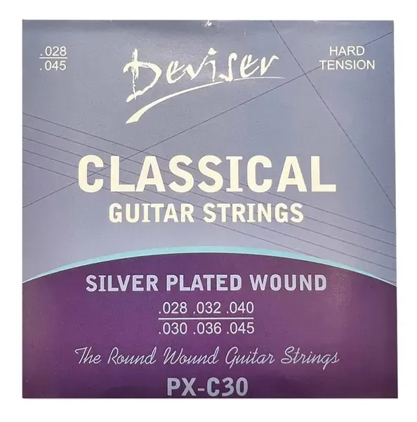 Струны для классической гитары Deviser PX-C30 Silver Plated Hard Tention