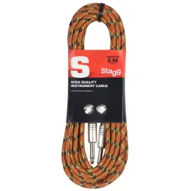 Инструментальный кабель Stagg SGC6VTOR Vintage Tweed Orange 6 м