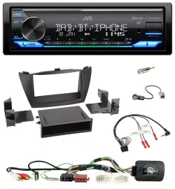 Автомагнитола для Hyundai Tucson (2010–2015) JVC Bluetooth, DAB, USB, поддержка кнопок на руле