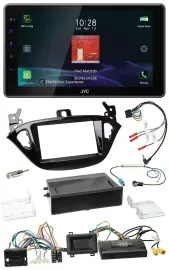 JVC DAB Lenkrad Bluetooth USB Autoradio für Opel Adam Corsa E ab 2013 PDC