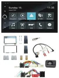 Blaupunkt 2DIN Lenkrad TMC Bluetooth USB DAB Navigation für KIA Carnival II VQ 2