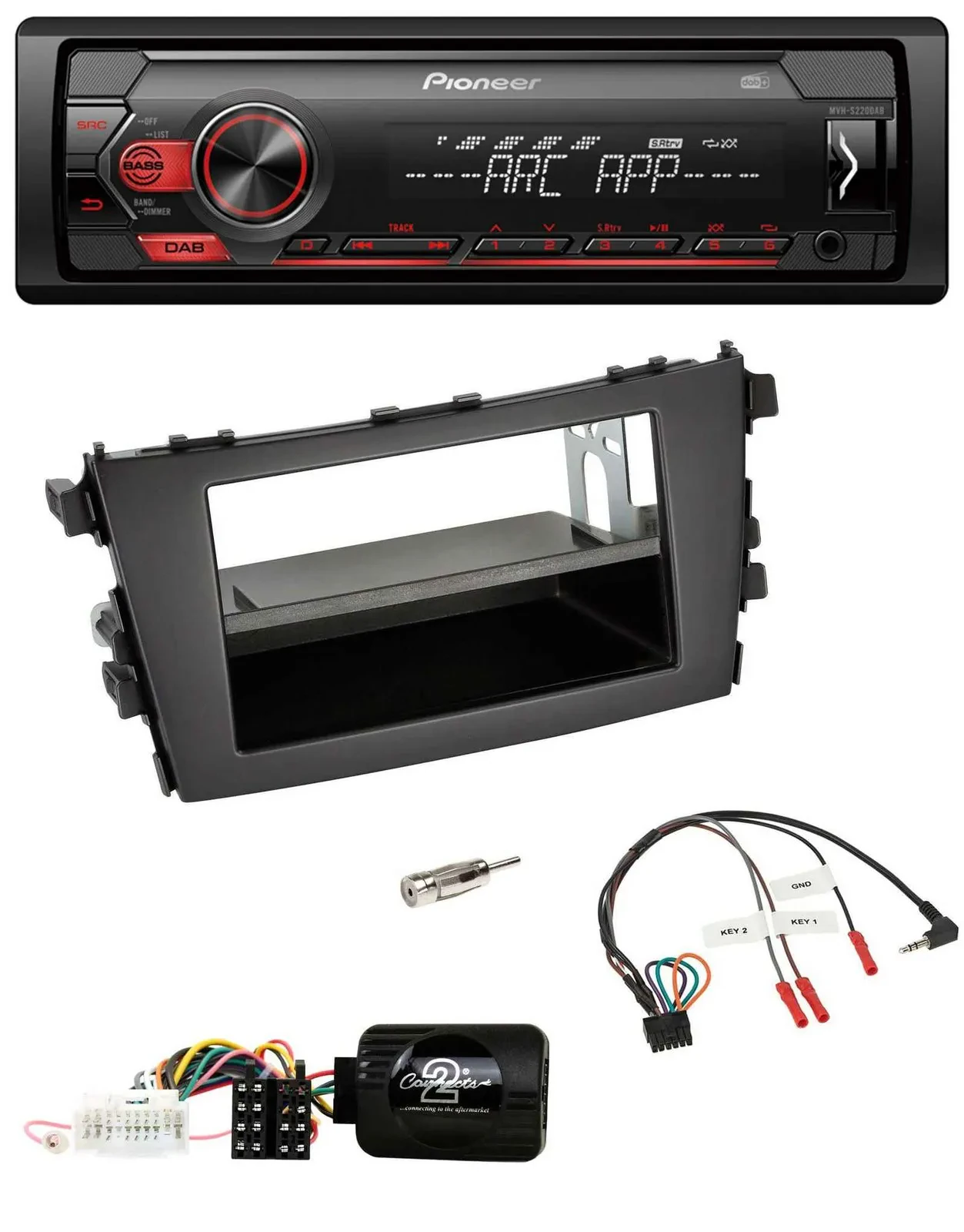 Автомагнитола для Suzuki Celerio LF (с 2014) Pioneer DAB, 1 DIN, USB, MP3