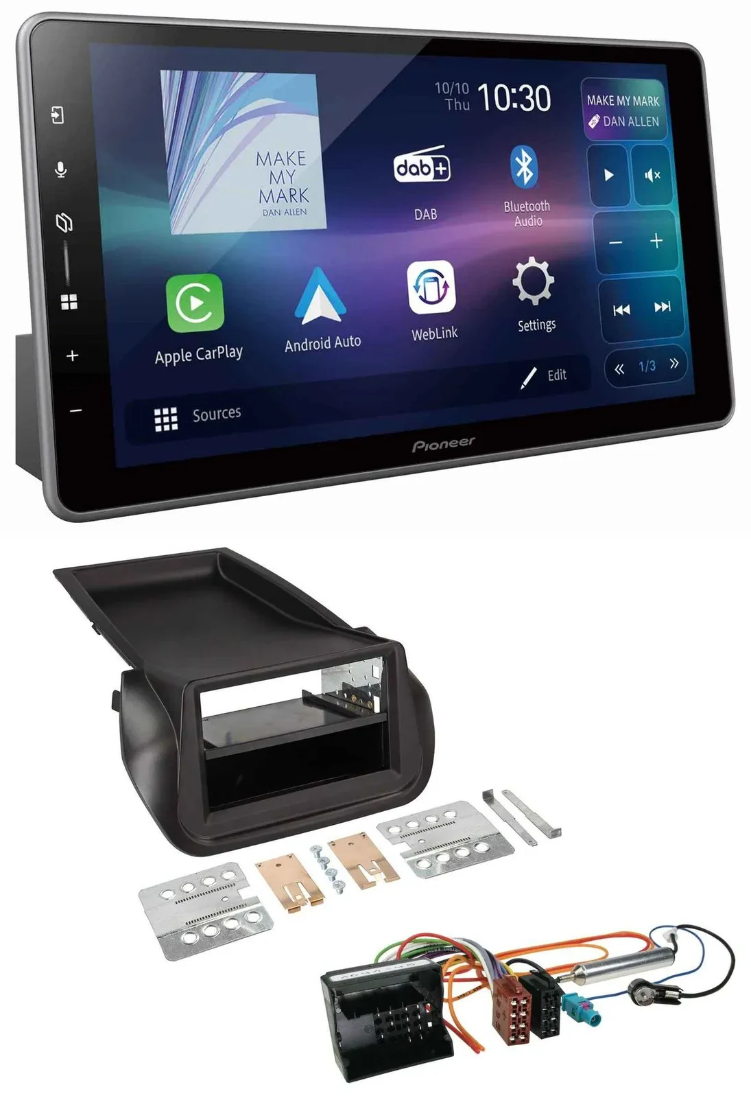 Автомагнитола Pioneer Bluetooth, USB, DAB, MP3 для Citroen Nemo/Peugeot Bipper (с 2008)