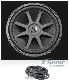 Kicker 44CVX154 15" CVX Comp VX 1000W RMS Car Subwoofer+Sealed Sub Box Enclosure