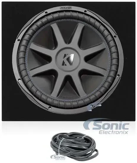Kicker 44CVX154 15" CVX Comp VX 1000W RMS Car Subwoofer+Sealed Sub Box Enclosure