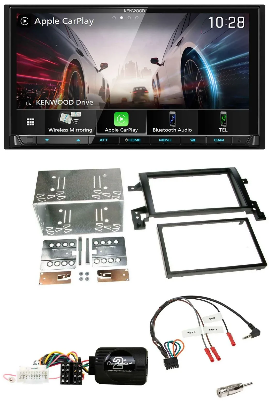 Kenwood Lenkrad 2DIN USB DAB Bluetooth Autoradio für Suzuki Grand Vitara 2005-20