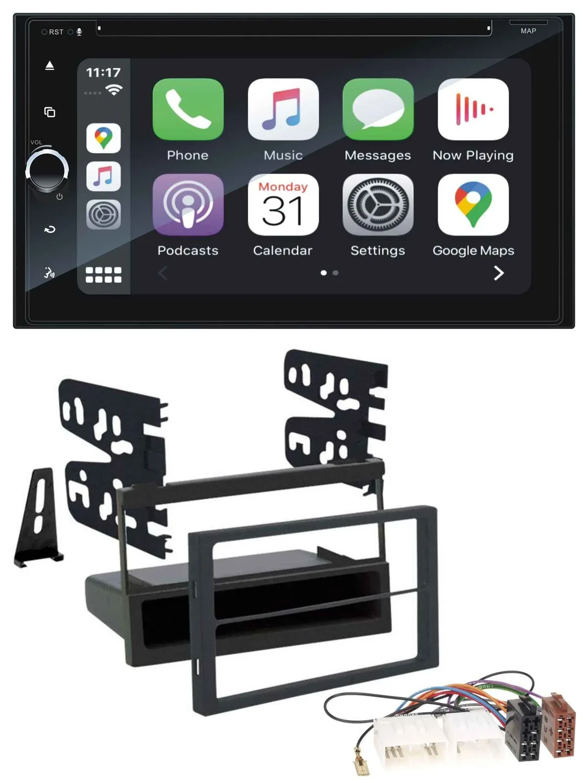 Автомагнитола Blaupunkt 2 DIN Bluetooth DAB USB DVD MP3 для Mazda 626 (1999–2002), MPV (1996–1999)