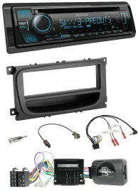 Kenwood Bluetooth USB CD Lenkrad DAB Autoradio für Ford C-Max Focus Can 07-10 Ga