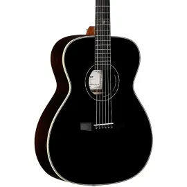 Alvarez LF70e Herringbone Laureate Folk-OM Acoustic-Electric Guitar Blacktop