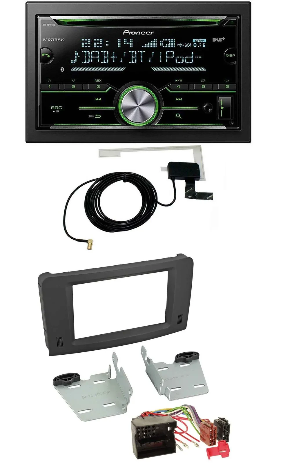 Автомагнитола для Mercedes M-Class W164 (2005–2011) Pioneer 2-DIN CD USB MP3 Bluetooth DAB