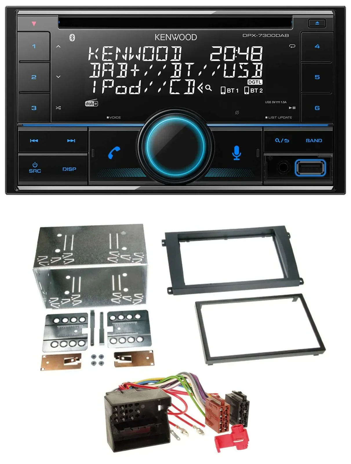 Kenwood CD 2DIN DAB USB MP3 Bluetooth Autoradio für Porsche Cayenne 2007-2010