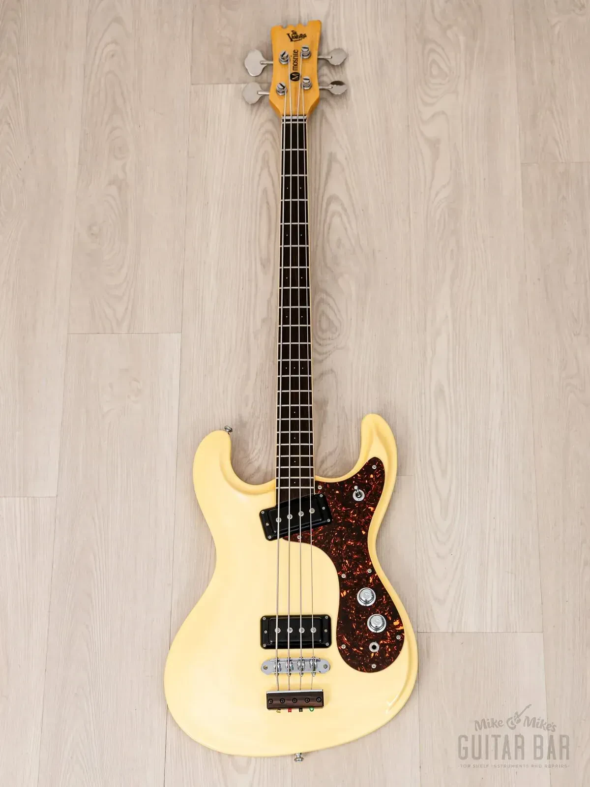 Бас-гитара Mosrite Ventures Model Bass Vintage Reissue SS White w/gigbag Japan 1990