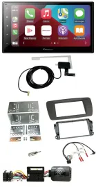 Автомагнитола для Seat Ibiza (с 2008) Pioneer 2DIN USB Bluetooth DAB, поддержка управления с руля, серый (Tuam Grey)