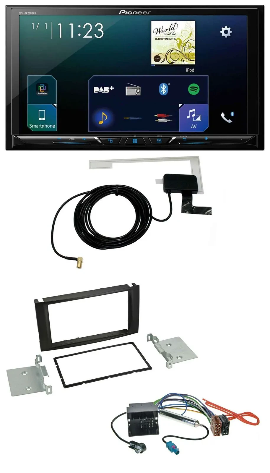 Pioneer 2DIN DAB USB MP3 Bluetooth Autoradio für VW T5 Multivan Caravelle Touare