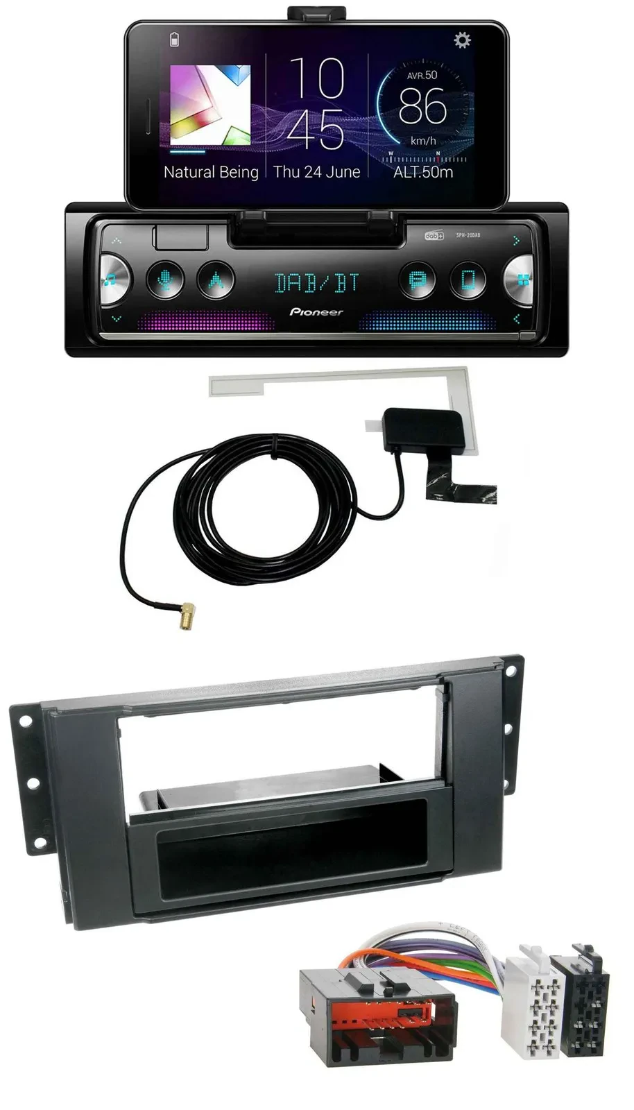 Pioneer DAB Bluetooth MP3 USB Autoradio für Land Rover Freelander 2007-2010